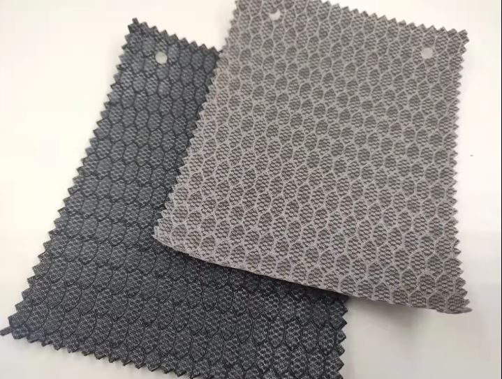 Best-selling Breathable Embossed Polyester Knitted Honeycomb Pattern Fabric Shoe Fabric Mesh Shoe Material