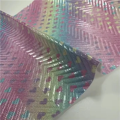 حقيبة سفر من الجلد الصناعي PU PVC المضاد للصدأ بلون قوس قزح باللون الذهبي